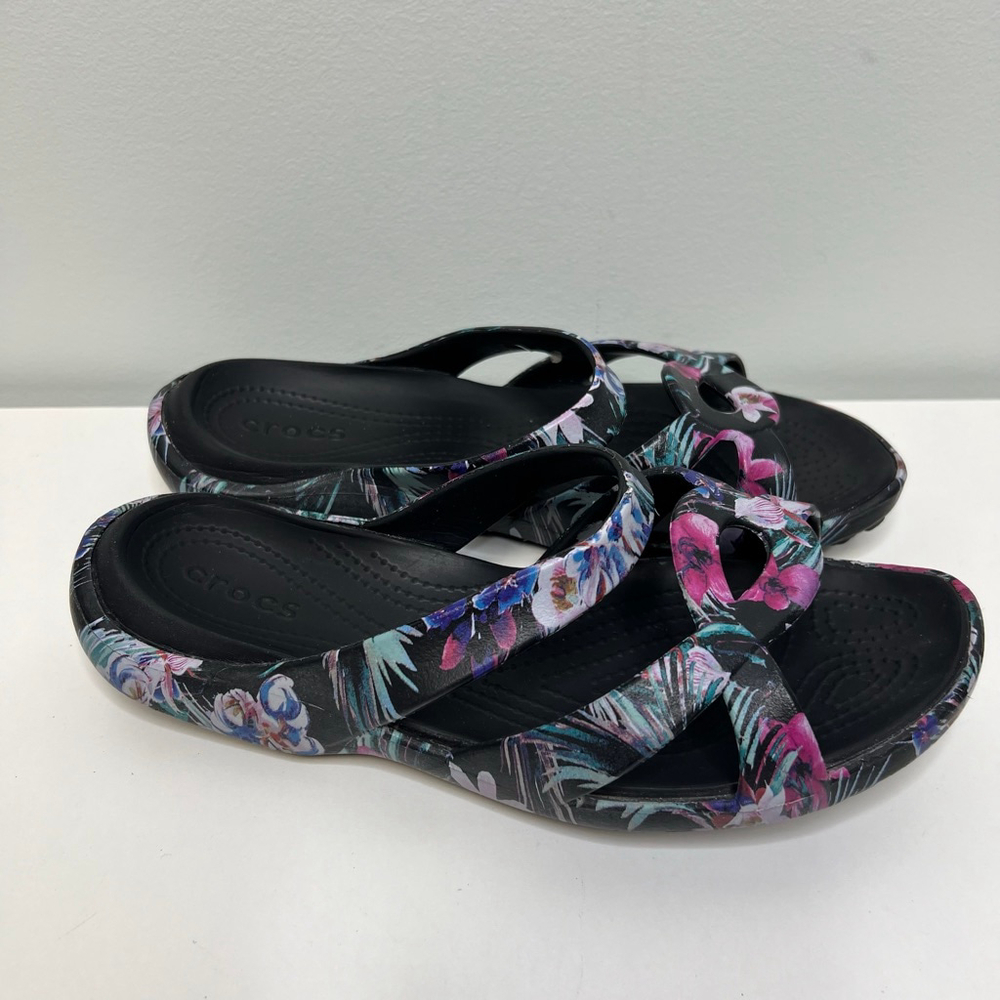 CROCS Meleen Twist Floral Graphic Sandals Womens Size 9